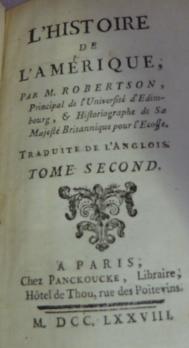 William ROBERTSON - Histoire de l’Amérique. Paris, Panckoucke, 1778 2