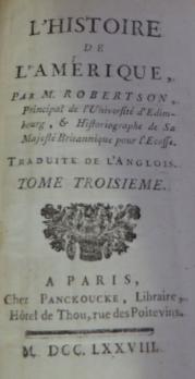 William ROBERTSON - Histoire de l’Amérique. Paris, Panckoucke, 1778 2