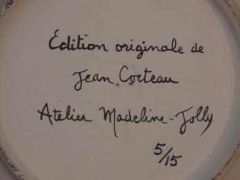 Jean COCTEAU - Danseuse, 1961, Céramique originale signée 2