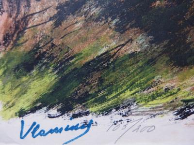 Maurice de VLAMINCK - Montigny sur Avre, 195, Lithographie originale signée 2