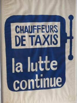 Mai 68 : Chauffeurs de taxi, la lutte continue,  Affiche originale d’époque 2