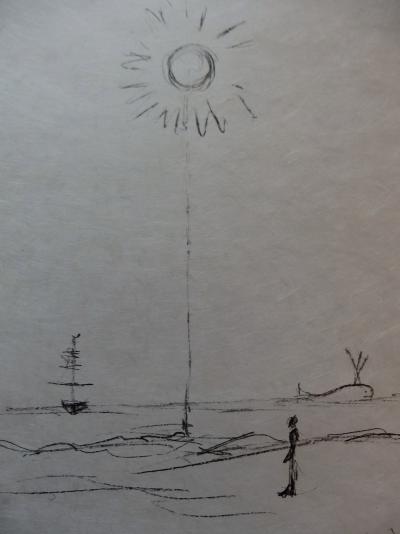 Alberto GIACOMETTI : Homme debout face à la Mer, Lithographie originale signée au crayon 2