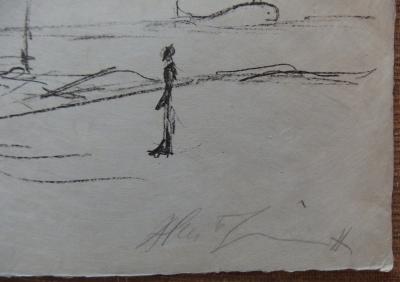 Alberto GIACOMETTI : Homme debout face à la Mer, Lithographie originale signée au crayon 2