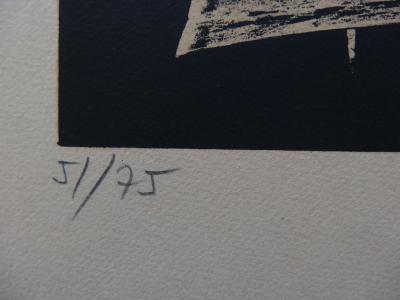 Pierre SOULAGES : Lithographie n°9, Lithographie originale signée (1959) 2