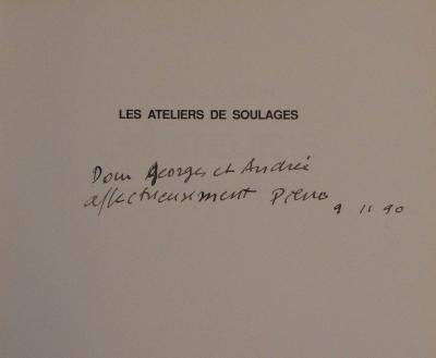 Pierre SOULAGES : Dédicace autographe à l’encre - Signée (1990) 2