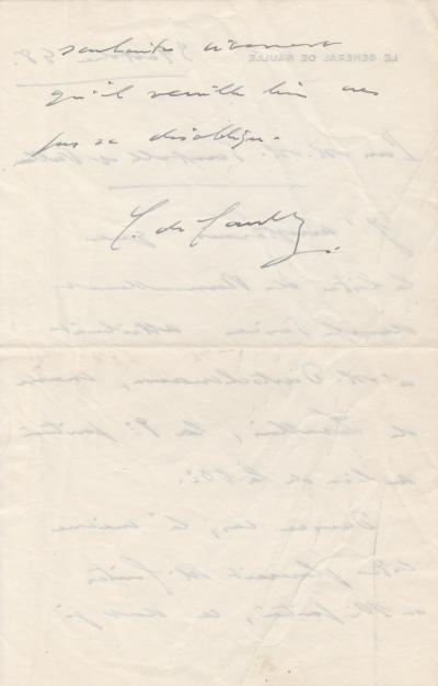 Charles DE GAULLE - Lettre autographe signée sur le RPF 2