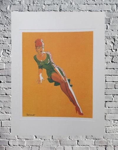 Philippe BERTHET - Pin Up n°7, Lithographie signée 2