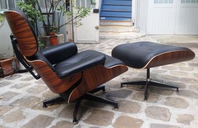 Charles Eames - fauteuil lounge noir grainé 2