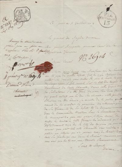 NAPOLEON BONAPARTE - Lettre signée en tant que Premier Consul 2
