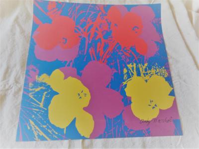 Andy Warhol (d’après) poppy flower bleu tampon du cmoa 2