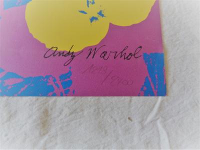 Andy Warhol (d’après) poppy flower bleu tampon du cmoa 2