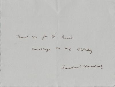 Winston CHURCHILL – Lettre autographe signée 2