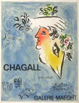 Affiche Lithographie exposition Chagall Galerie Maeght 2