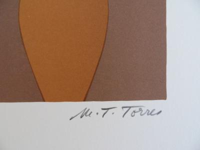 Marie Teresa TORRES  :  Les Lys -  Lithographie originale signée au crayon 2