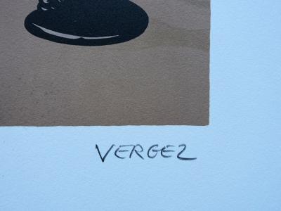 Serge VERGEZ : Venise : Elégante aux roses - Lithographie originale signée au crayon 2