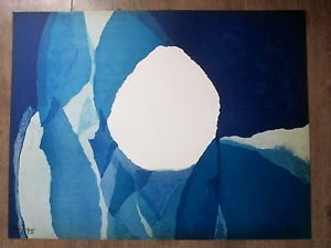 Kengo KARA - Composition bleue - Lithographie originale signée et numérotée 2