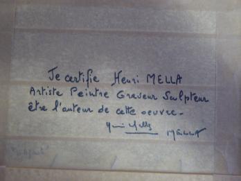 Henri MELLA - Élégante - Pastel à l’huile sur carton signé 2