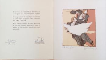 Claude WEISBUCH - Lithographie originane carte de voeux signée et numérotée 2
