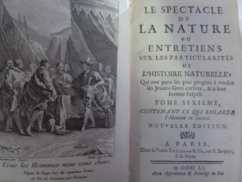 Noel PLUCHE  - Le Spectacle de la Nature, ou Entretiens sur les particularités de l’histoire naturelle 5 vol 2