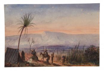 Anonyme XIXe - Bivouac en Algérie, 1844, Aquarelle 2