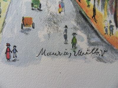Maurice UTRILLO - Les Champs-Elysées, Lithographie originale signée 2