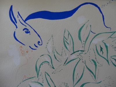 Marc CHAGALL (d’après) - Couple avec un âne, Lithographie signée 2