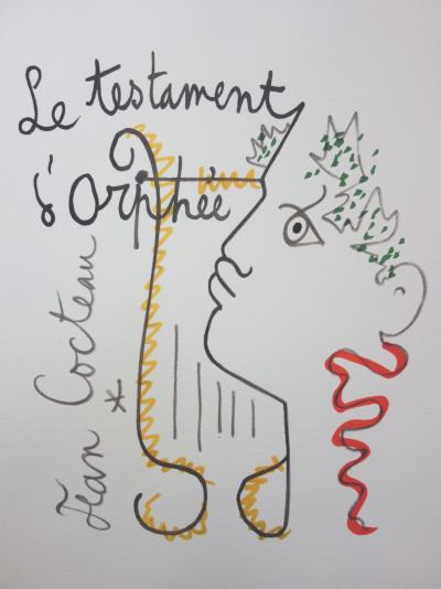 Jean COCTEAU - Le Testament d’Orphée, Lithographie signée 2