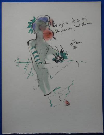 Jean COCTEAU - Ephèbe, Lithographie signée 2
