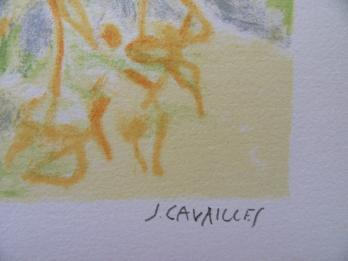 Jules CAVAILLES - Mas en Provence, lithographie originale signée 2