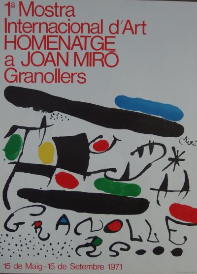 Joan MIRO (d’après) - Mostra Granollers, 1971 - Affiche lithographique 2