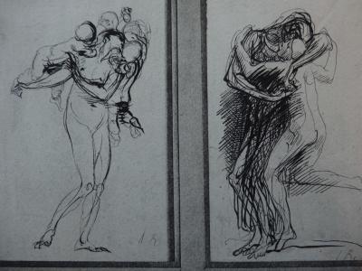 Auguste RODIN (d’après) : Trois études mythologiques, Gravure signée 2