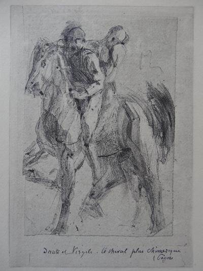 Auguste RODIN (d’après) - Dante et Pégase, 1897, Gravure 2