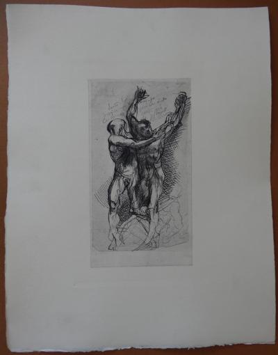 Auguste RODIN (d’après) - Dante et Virgile, Gravure - 1897 2