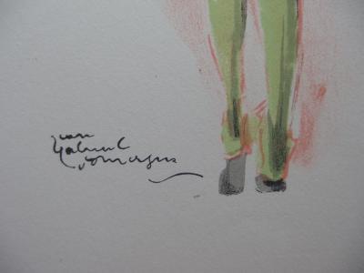 Jean-Gabriel DOMERGUE - Nu de dos, Lithographie originale signée 2