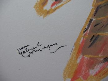 Jean-Gabriel DOMERGUE - La fleuriste, Lithographie originale signée 2