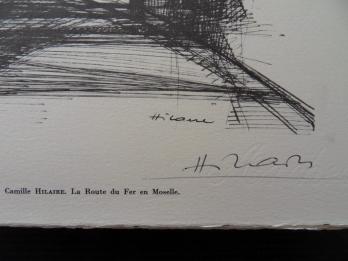 Camille HILAIRE - La Route du Fer en Moselle, 1961, Héliogravure signée 2