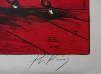Franz PRIKING (1929-1979) - Nature morte au cheval, Lithographie signée 2