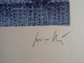 Cesare PEVERELLI - La Chrysalide bleue, Lithographie signée 2