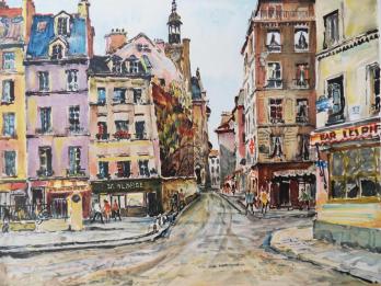 Polo CAMBIER - Rue parisienne, Lithographie 2