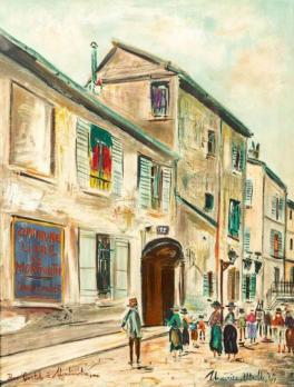 Maurice UTRILLO (d’après) - «Rue Cortot à Montmartre», Affiche lithographique 2