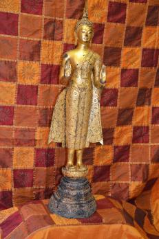 THAÏLANDE - Bouddha le geste de salutation, Bronze 2
