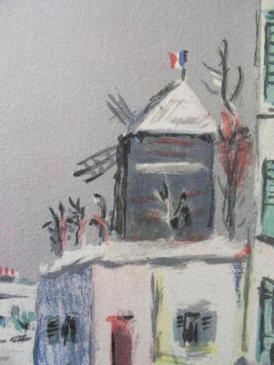 Maurice UTRILLO - Montmartre : le cabaret du Lapin Agile, Lithographie originale 2