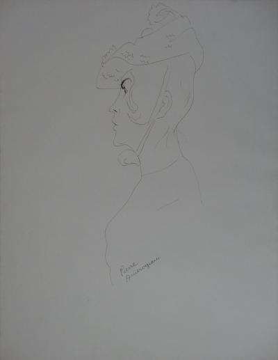 Pierre AMBROGIANI - Le torero, dessin original double-face, signé 2