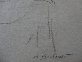 Henryk BERLEWI - Femme couverte d’un voile, c.1948, Dessin signé 2