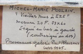Michel Marie POULAIN - Vieille rue à Eze, Huile sur toile signée 2