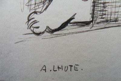 André LHOTE - Modèle assis, Dessin signé 2