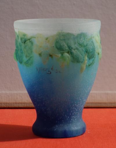 Amalric WALTER - Vase aux Edelweiss, Pâte de Verre - Nancy 2