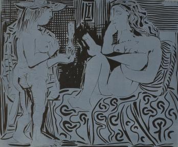 Pablo PICASSO (d’après) - Deux Femmes, 1958-61, Linogravure 2
