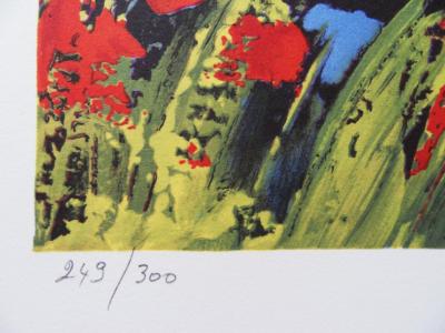 Émile BELLET - Repos champêtre, Lithographie signée 2