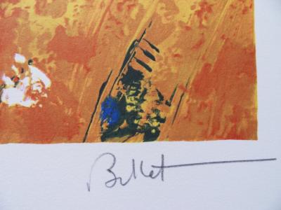 Émile BELLET - Repos champêtre, Lithographie signée 2